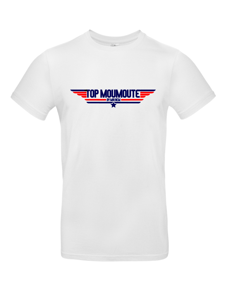 TS Adulte Unisexe - TOP MOUMOUTE - Blanc Mayo Kraft