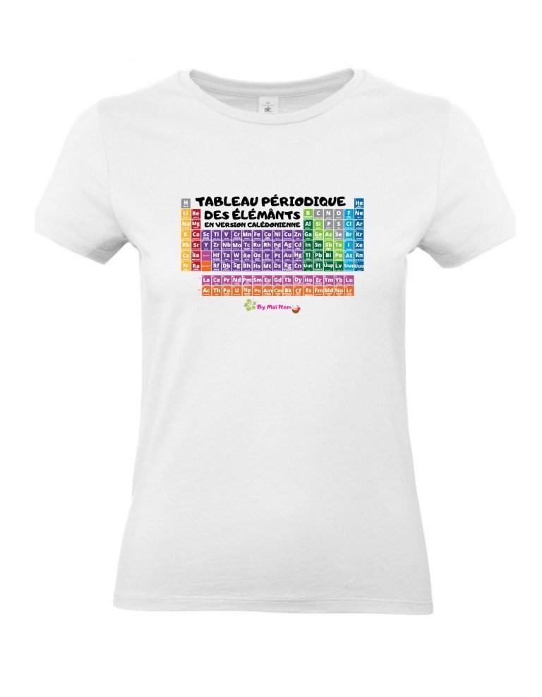 TS Femme ajusté - Tableau périodique des élémânts - Noir soyo