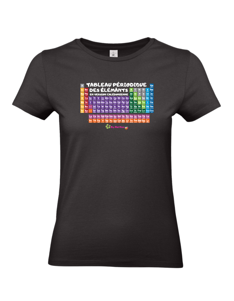 TS Femme ajusté - Tableau périodique des élémânts - Noir soyo