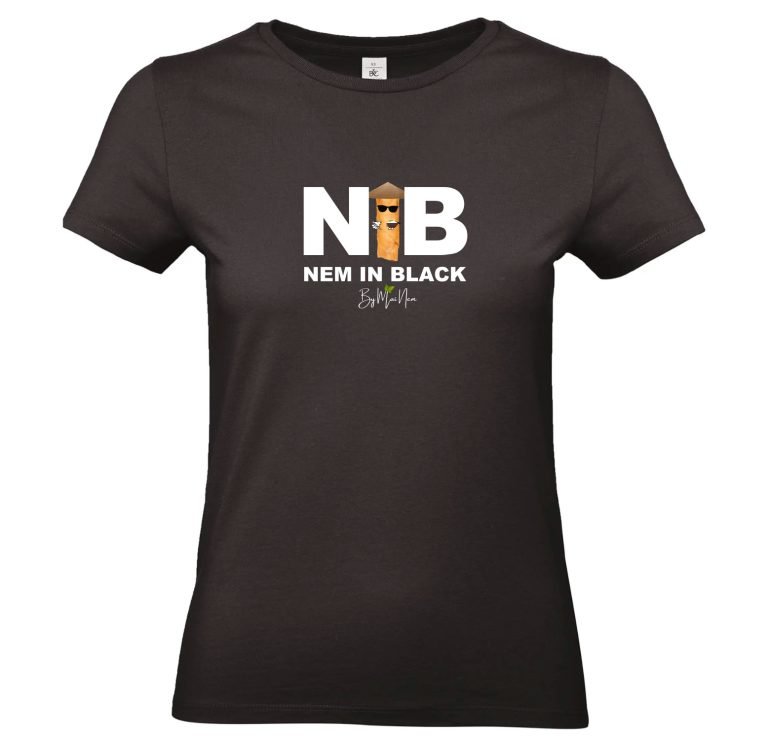 TS femme ajusté - NEM IN BLACK - Noir soyo