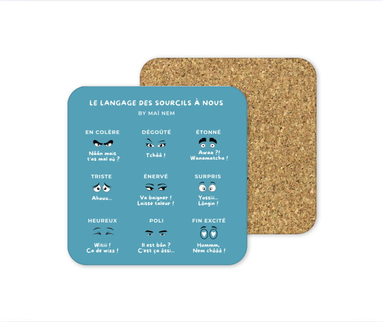 Le Langage des sourcils - Dessous de verre
