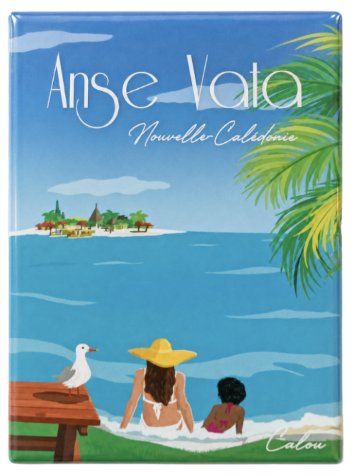 Magnet illustré "Anse-Vata"